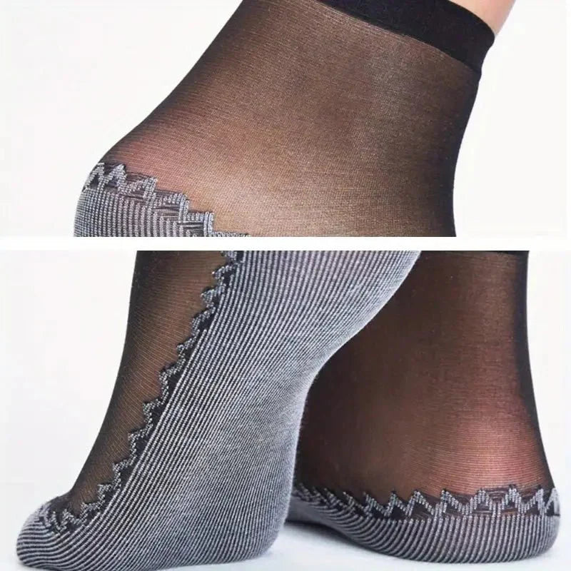 Feeluxe™ - Silky Anti-Slip Cotton Socks (5+5 Free)