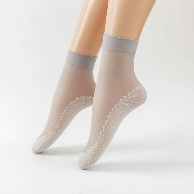 Feeluxe™ - Silky Anti-Slip Cotton Socks (5+5 Free)