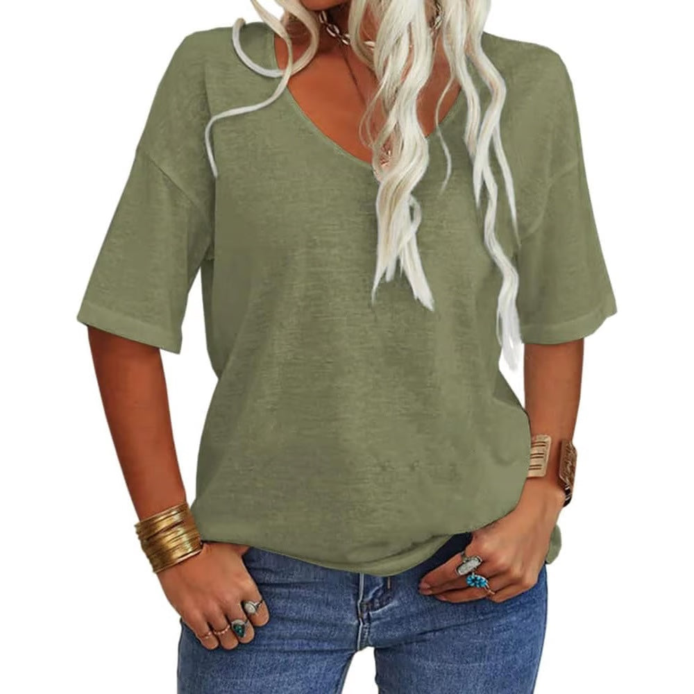 Easeen™ - Arm-Hiding V-Neck Tee for Everyday Ease