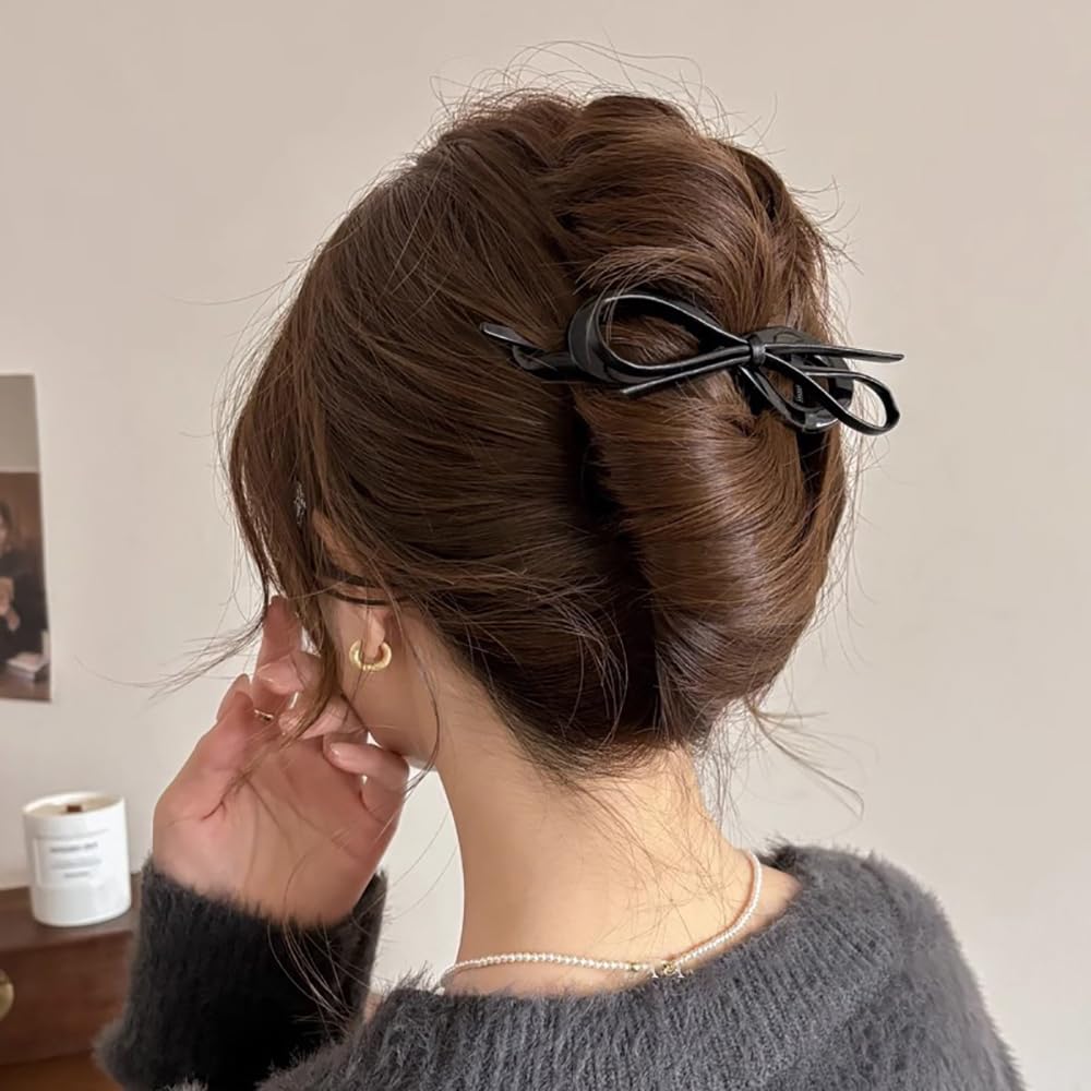 Velverra™ – PU Leather Bow Hair Clip (1+1 Free)