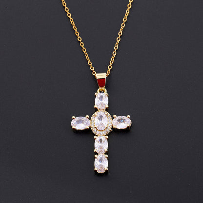 Solavée™ – Crystal Cross Pendant Necklace (50% Off)