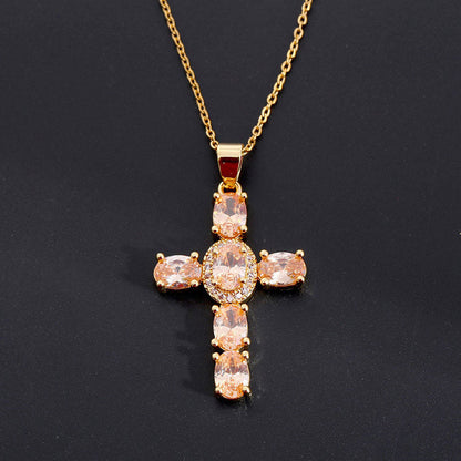 Solavée™ – Crystal Cross Pendant Necklace (50% Off)
