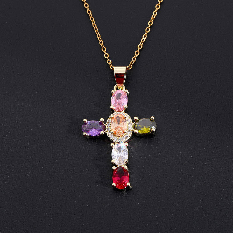 Solavée™ – Crystal Cross Pendant Necklace (50% Off)