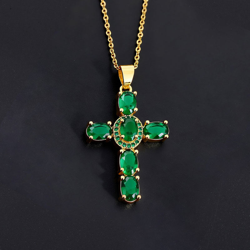 Solavée™ – Crystal Cross Pendant Necklace (50% Off)