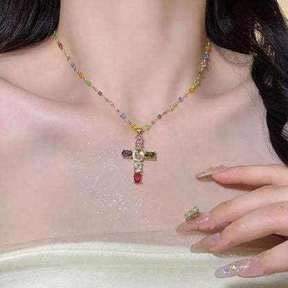 Solavée™ – Crystal Cross Pendant Necklace (50% Off)