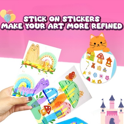 CraftWhirl™ - Colorful Scratch Painting Activity Kit (50% Off)