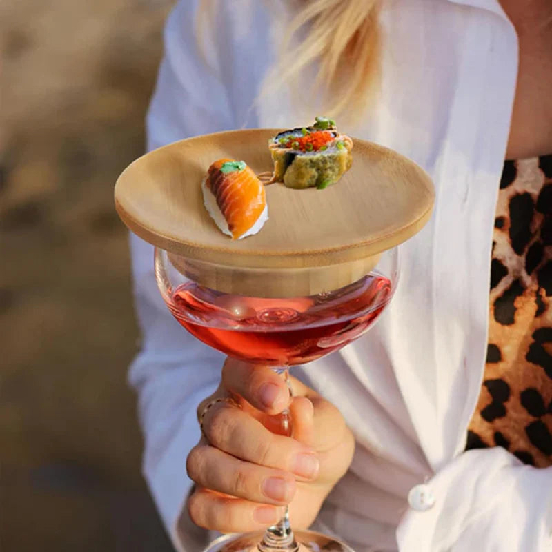 Florenza™ - Elegant Bamboo Wine Glass Toppers (2+2 Free)