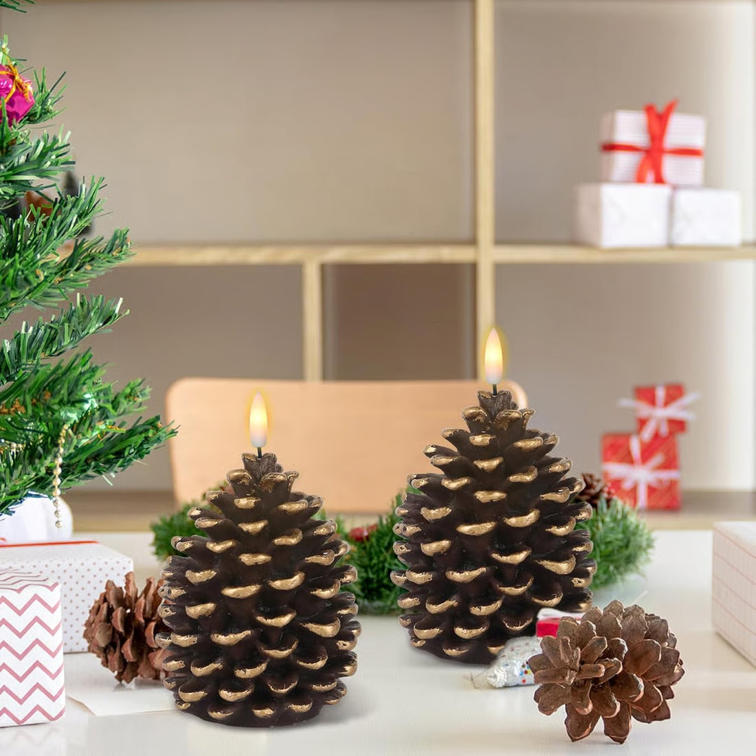 Lunapine™ – Flameless Pinecone Candles with Gentle Glow (50% Off)