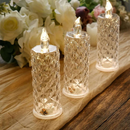 Roséra™ – Crystal Rose Candlelight Lamp