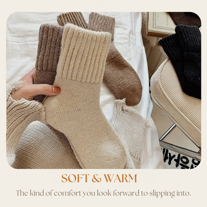 Velmora™ – Wool-Blend Thermal Crew Socks (5 Pairs)