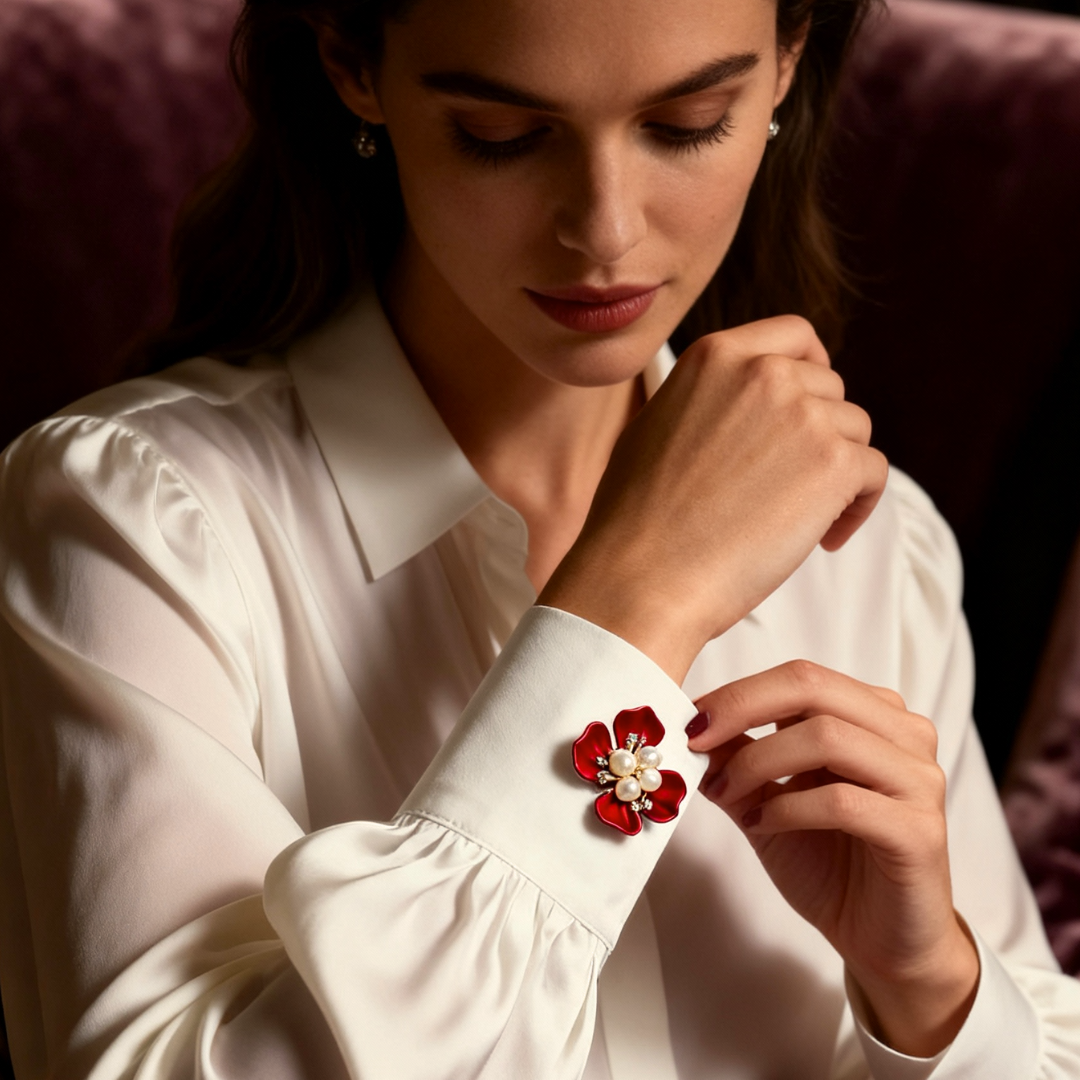 Petaline™ – Delicate Shirt Brooch Accent (35% Off)