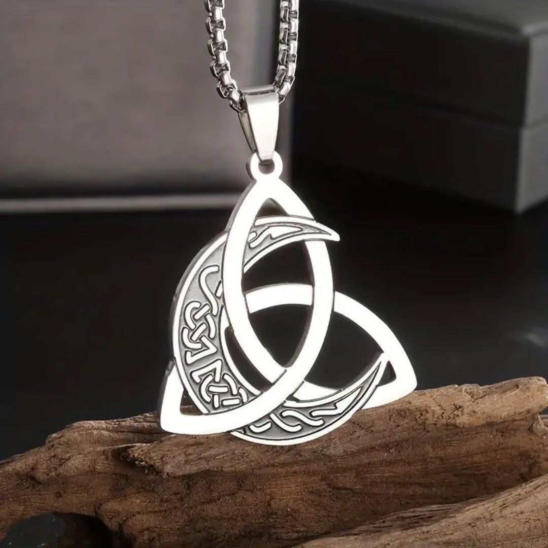 Mythara™ – Viking Trinity Knot Moon Necklace (1+1 Free)