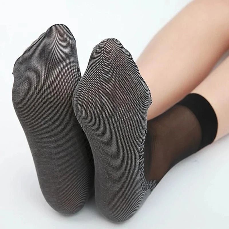 Feeluxe™ - Silky Anti-Slip Cotton Socks (5+5 Free)