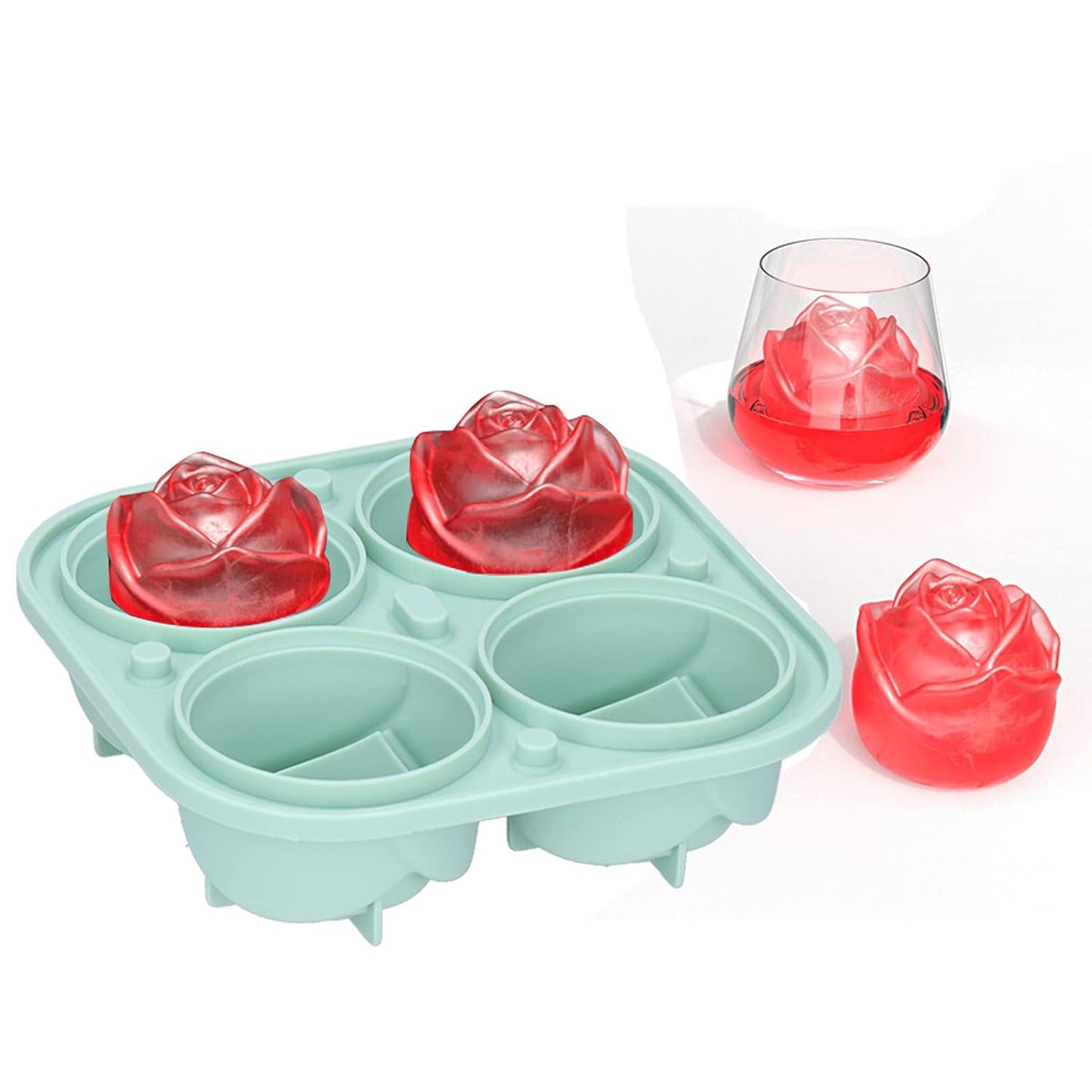Florenza™ - 3D Rose Shape Ice Cube Molds for Pinterest-Worthy Drinks (2+1 Free)