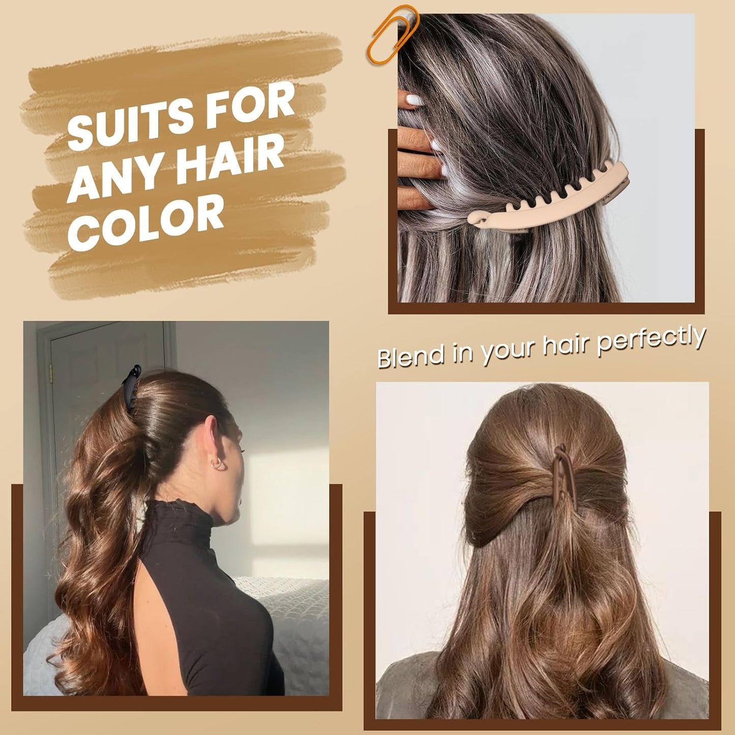 Velvina™ – Easy-Hold Banana Clips for All Hair Types (1+2 Free)