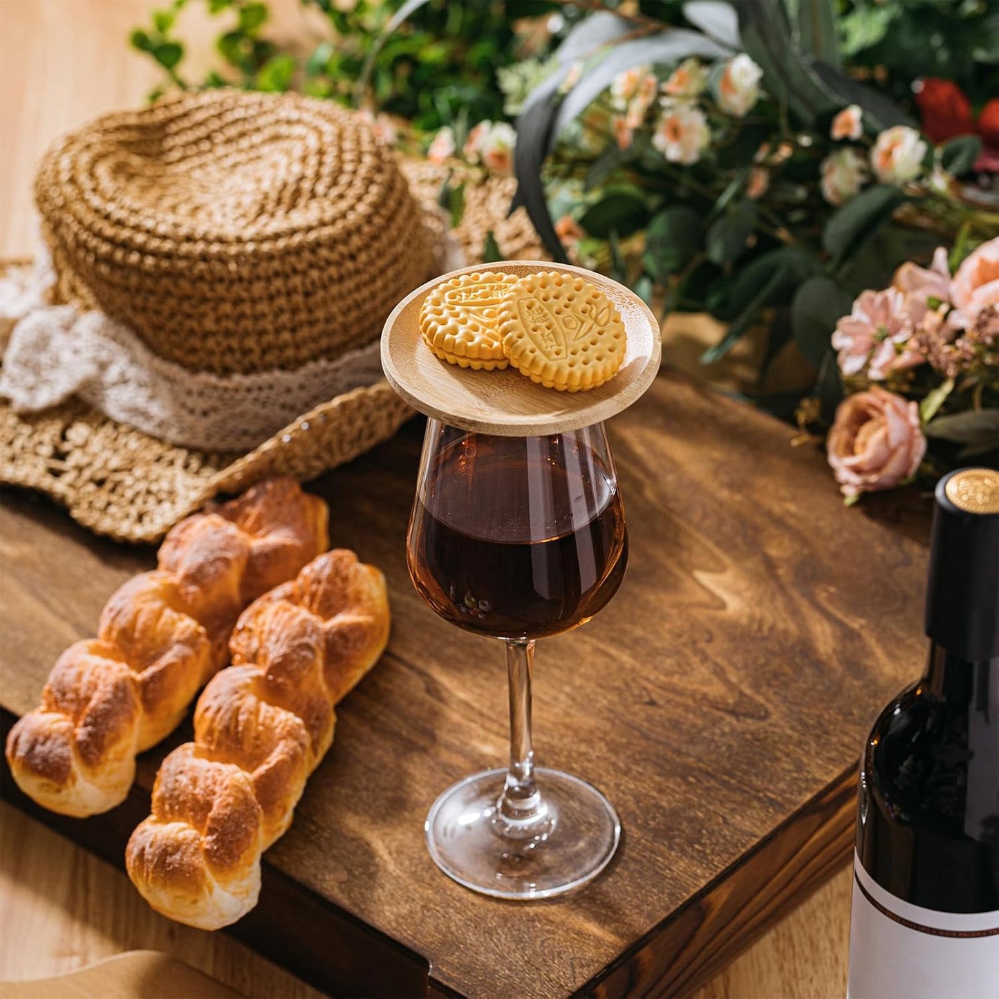 Florenza™ - Elegant Bamboo Wine Glass Toppers (2+2 Free)