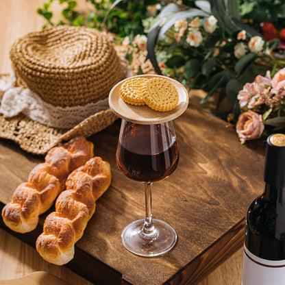 Florenza™ - Elegant Bamboo Wine Glass Toppers (2+2 Free)