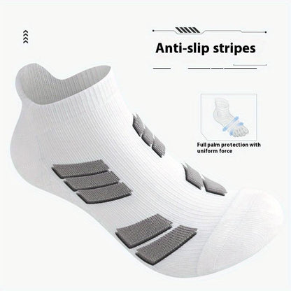 Plyro™ – Cushioned Anti-Slip Ankle Socks (5 Pairs)