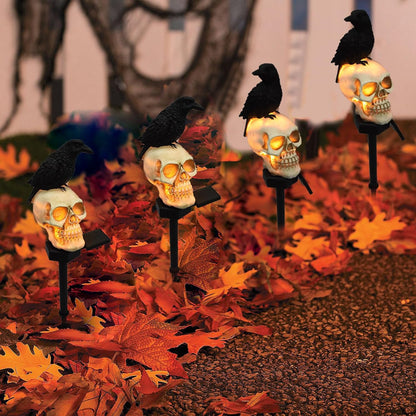 Skullight™ – Solar Crow Skull for Outdoor Lighting  (50% Off)