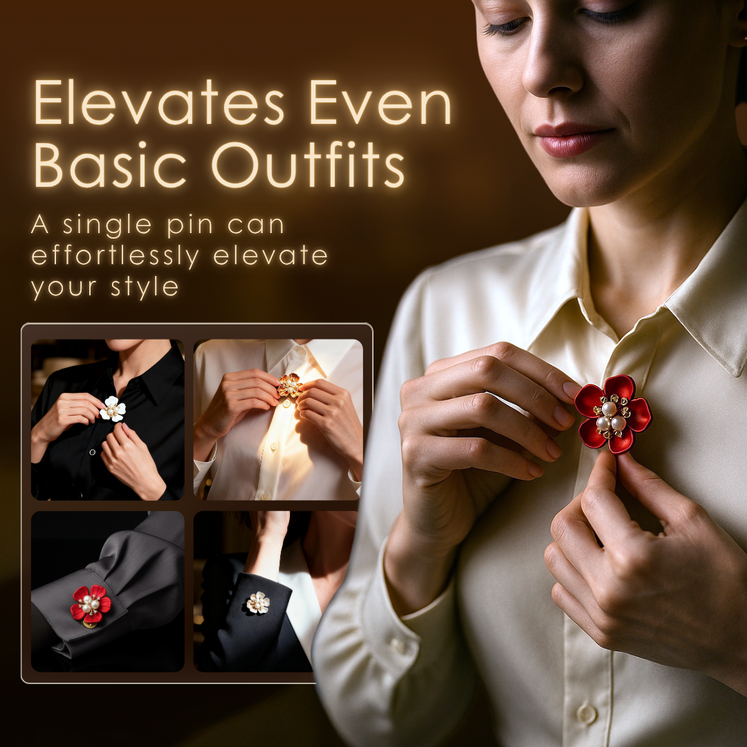 Petaline™ – Delicate Shirt Brooch Accent (35% Off)