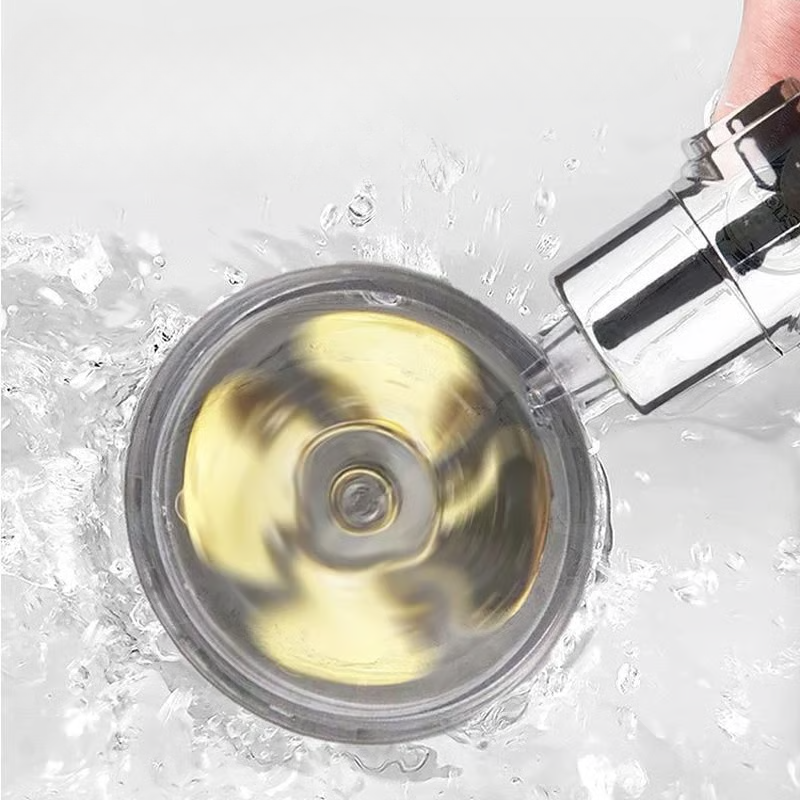 Turbelle™ - 360° Rotating High-Pressure Shower Head Set