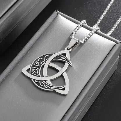 Mythara™ – Viking Trinity Knot Moon Necklace (1+1 Free)