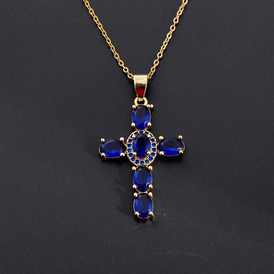 Solavée™ – Crystal Cross Pendant Necklace (50% Off)