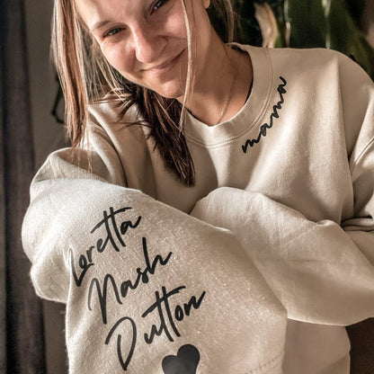Mamorea™ – Custom Mama Sweatshirt with Names (50% Off)