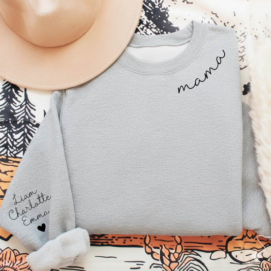 Mamorea™ – Custom Mama Sweatshirt with Names (50% Off)