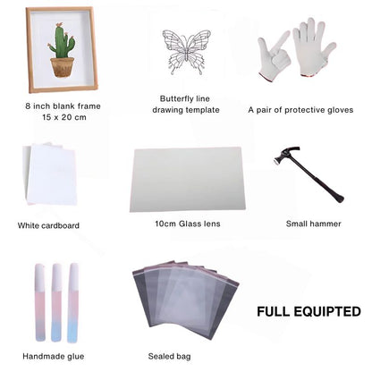 Shard & Bloom™ - DIY Butterfly Broken Mirror Mosaic Frame