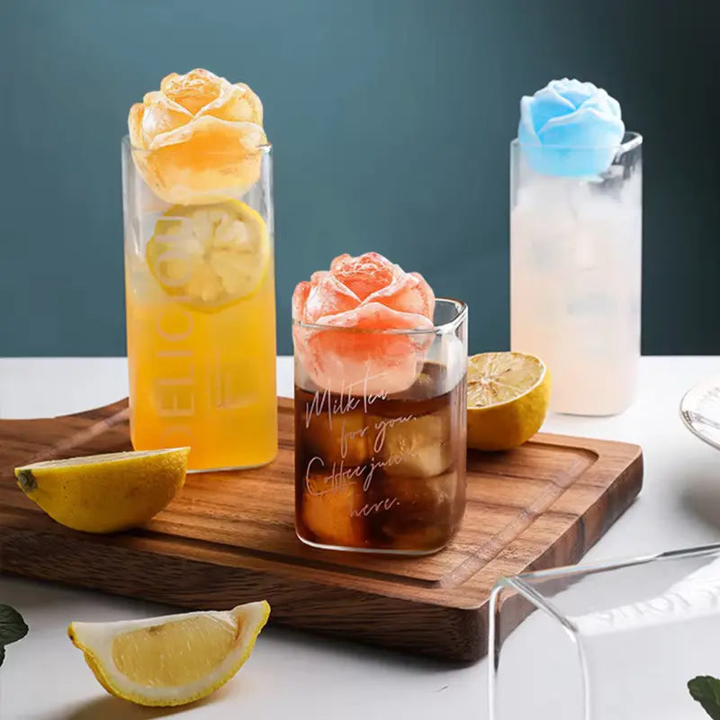 Florenza™ - 3D Rose Shape Ice Cube Molds for Pinterest-Worthy Drinks (2+1 Free)