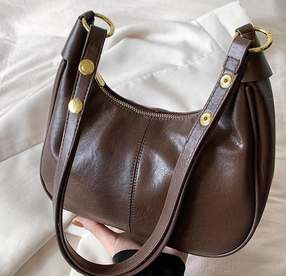 Selvaya™ – Crescent Shoulder Bag in Supple Leather (50% Off)