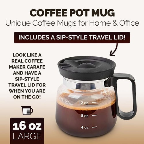Brewbell™ - 16 Oz Pour-Over Inspired Glass Coffee Mug (50% Off)