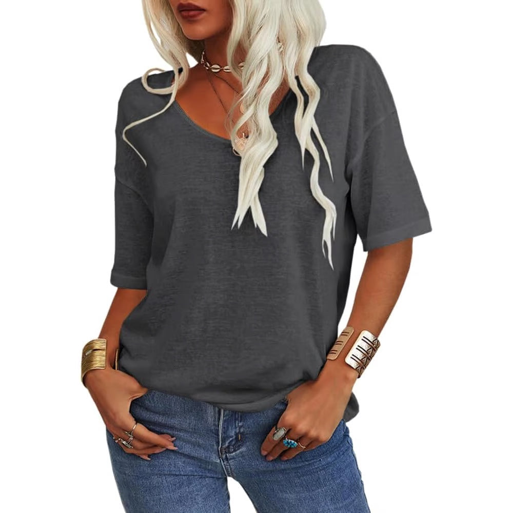 Easeen™ - Arm-Hiding V-Neck Tee for Everyday Ease