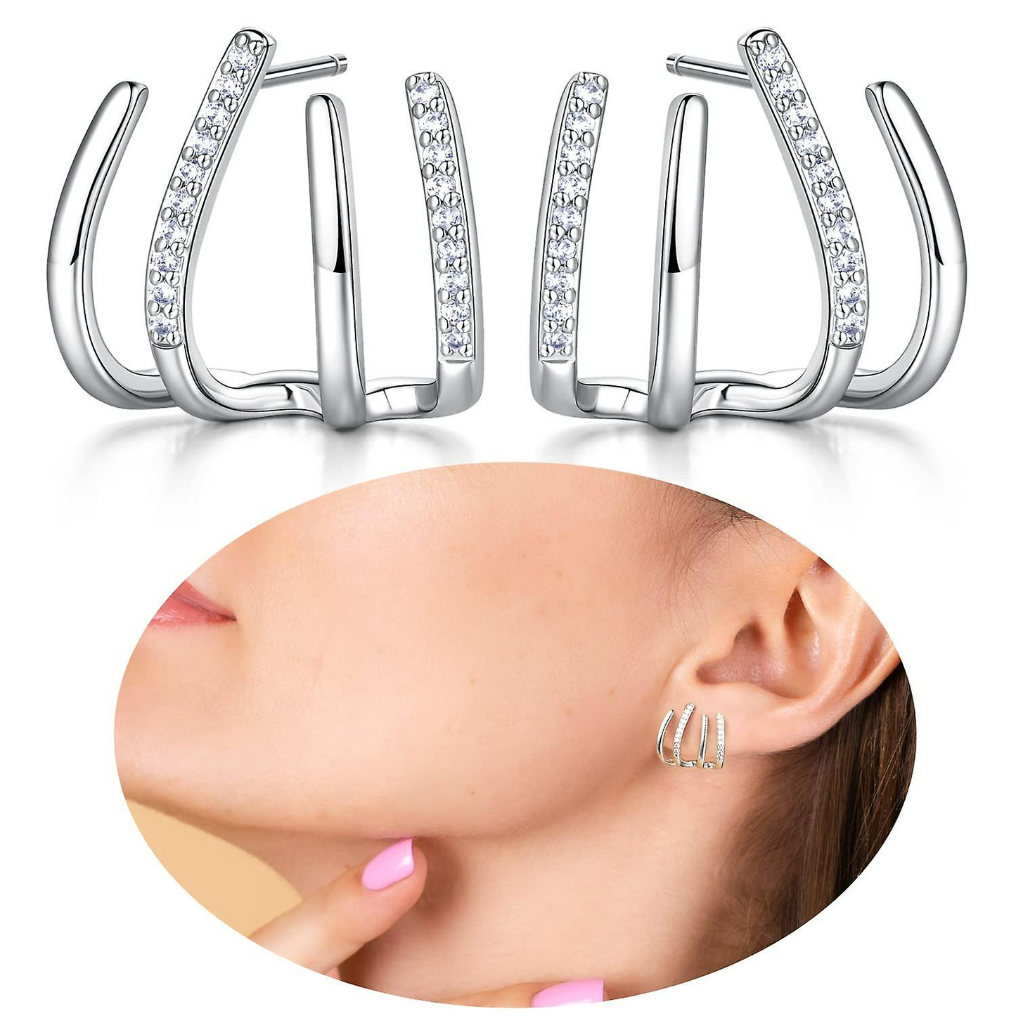 Elarra™ – Multi-Piercing Look Earrings (1+1 Free)