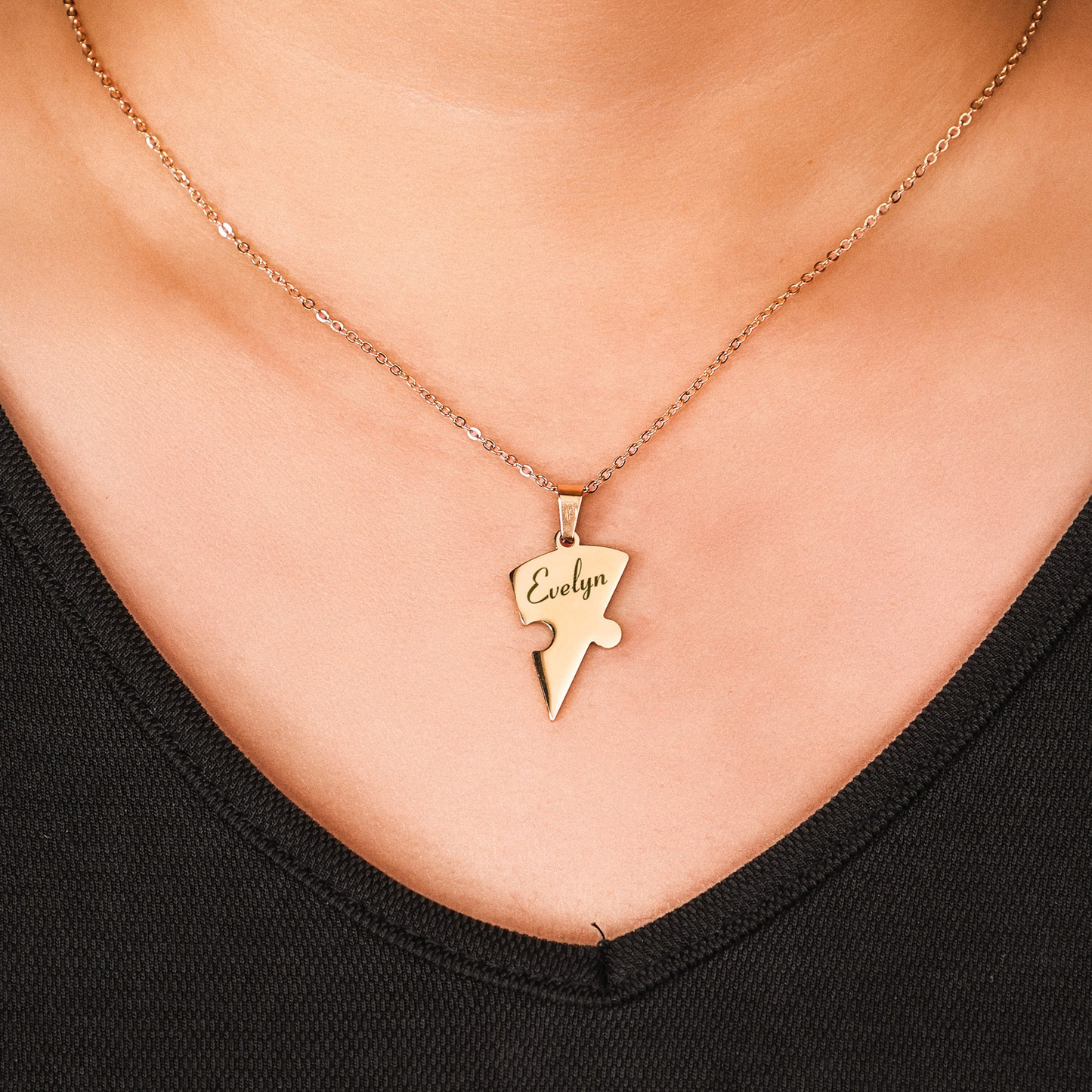 Amorvia™ – Personalized Heart Puzzle Necklace  (50% Off)