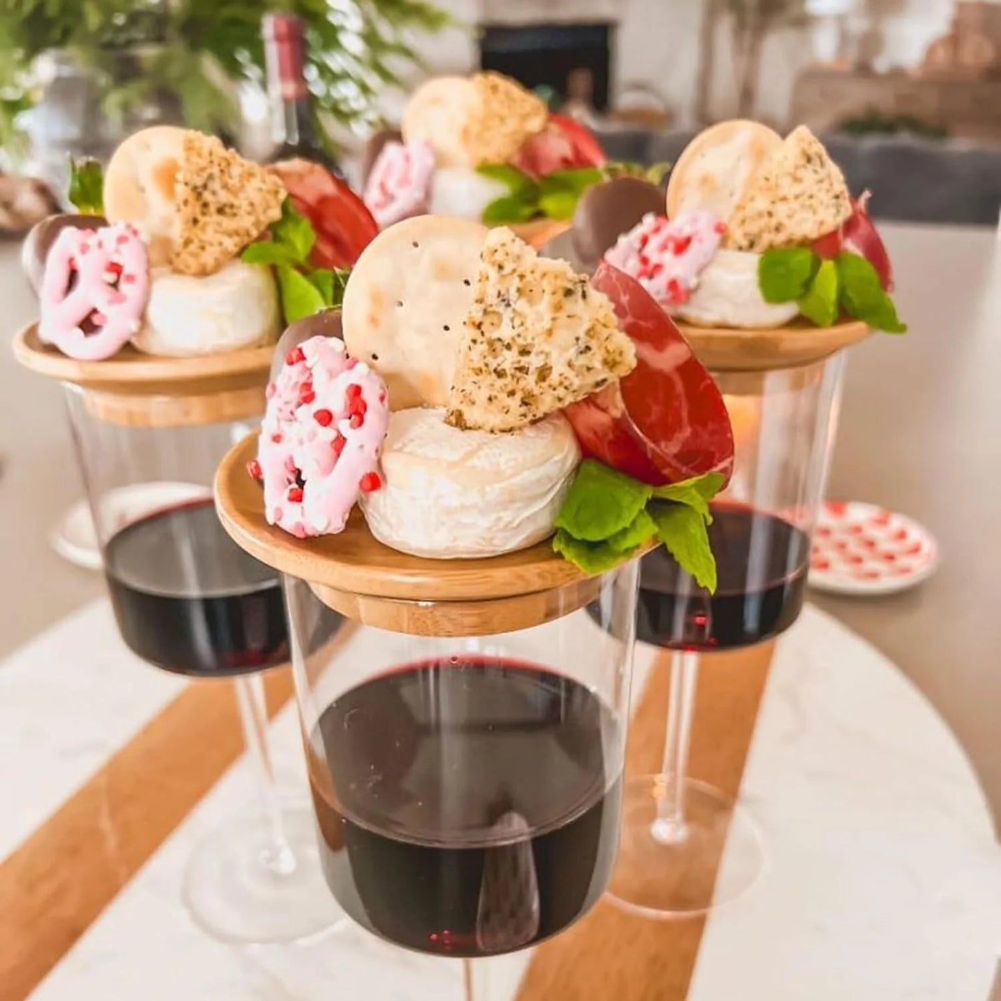 Florenza™ - Elegant Bamboo Wine Glass Toppers (2+2 Free)