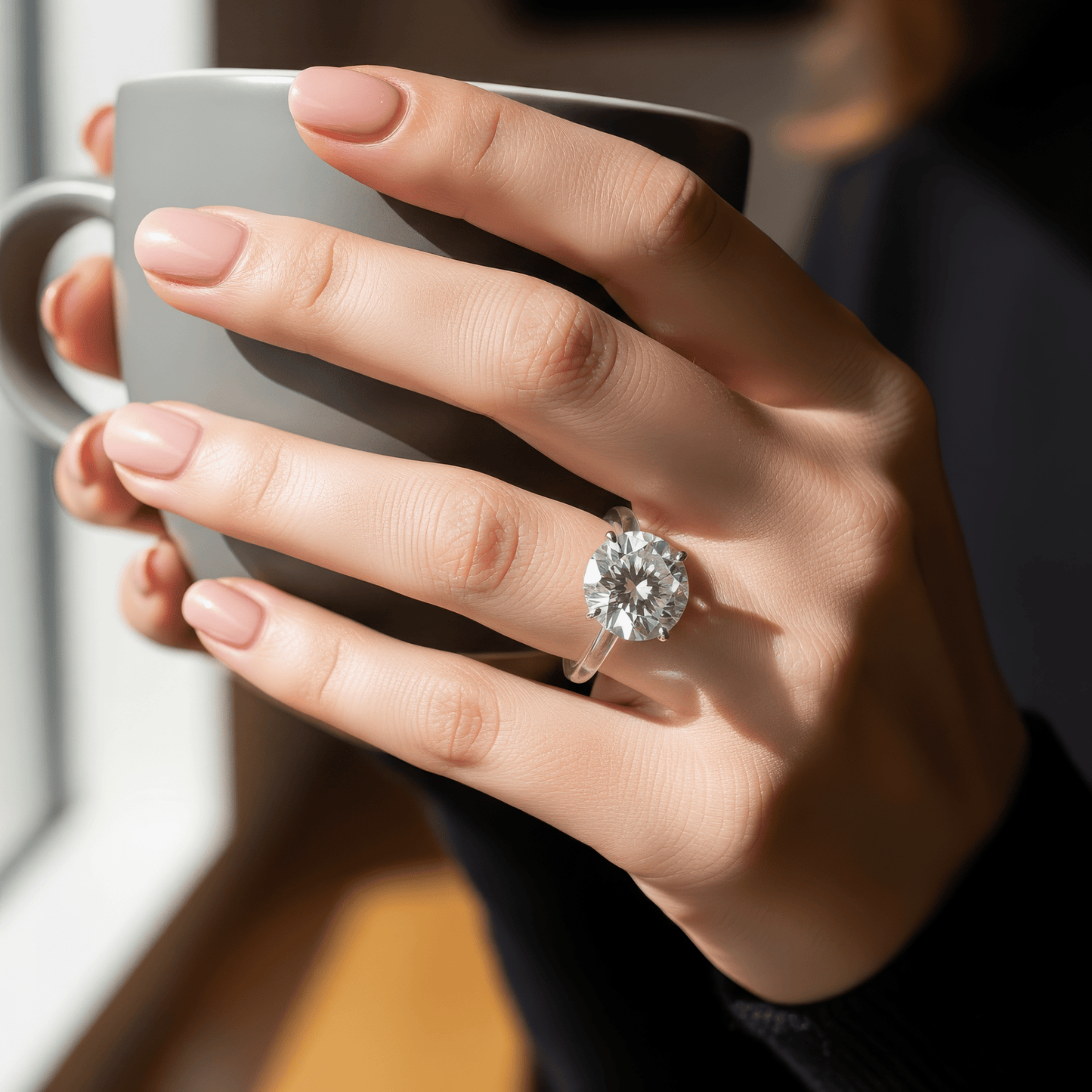 Elaria™ – Invisible Floating Thread Ring (50% Off)